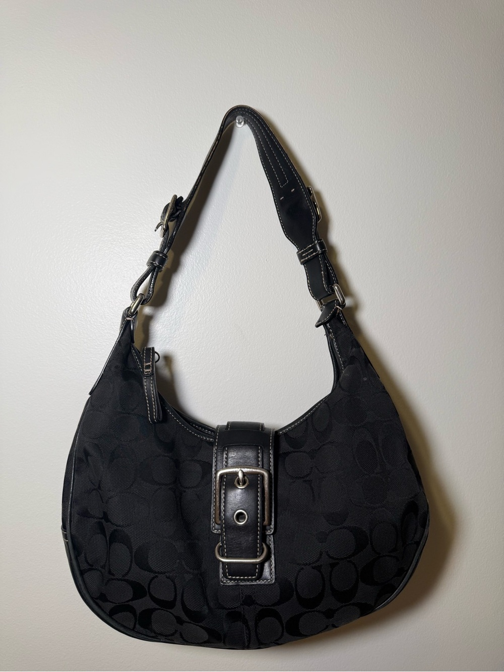 Vintage Coach Handbag Signature Buckle Hobo No. E3J-6363